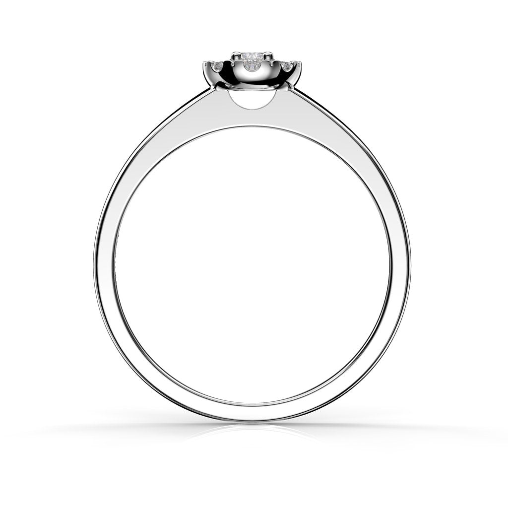 Festive Bella Timanttisormus 0,15 ct valkokulta