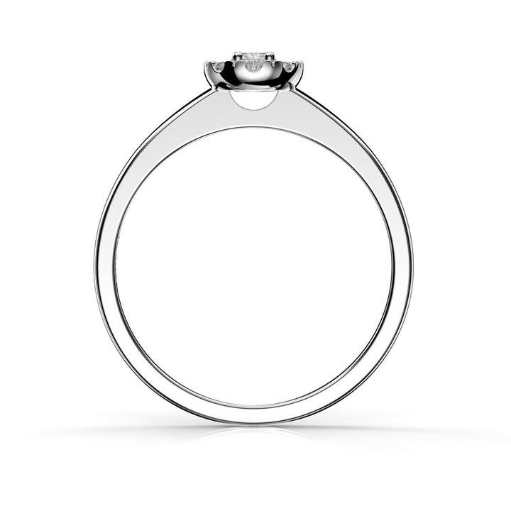 Festive Bella Timanttisormus 0,15 ct valkokulta