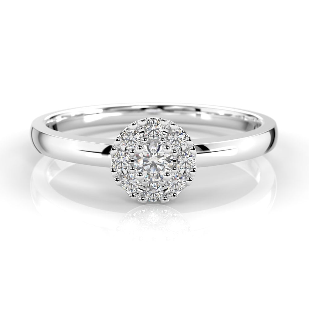 Festive Bella Timanttisormus 0,15 ct valkokulta