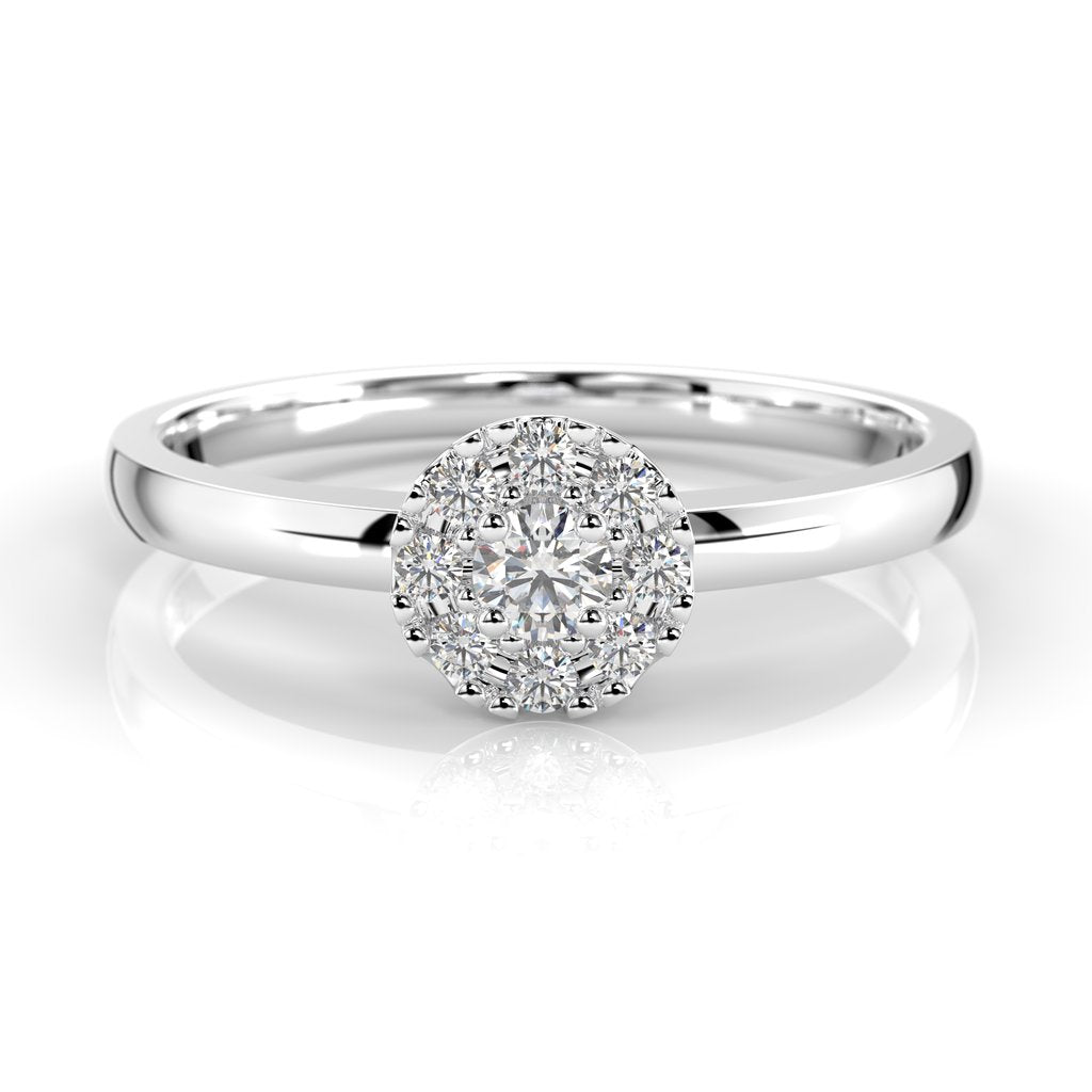 Festive Bella Timanttisormus 0,15 ct valkokulta