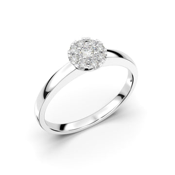 Festive Bella Timanttisormus 0,15 ct valkokulta