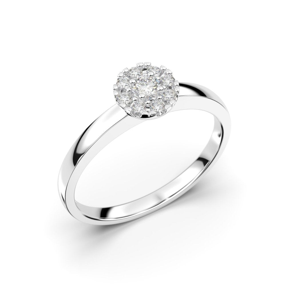 Festive Bella Timanttisormus 0,15 ct valkokulta