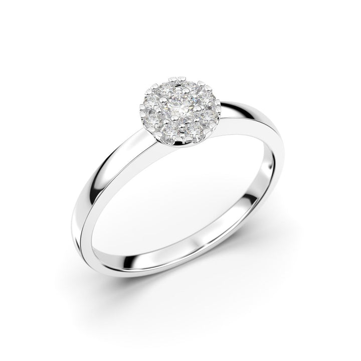 Festive Bella Timanttisormus 0,15 ct valkokulta
