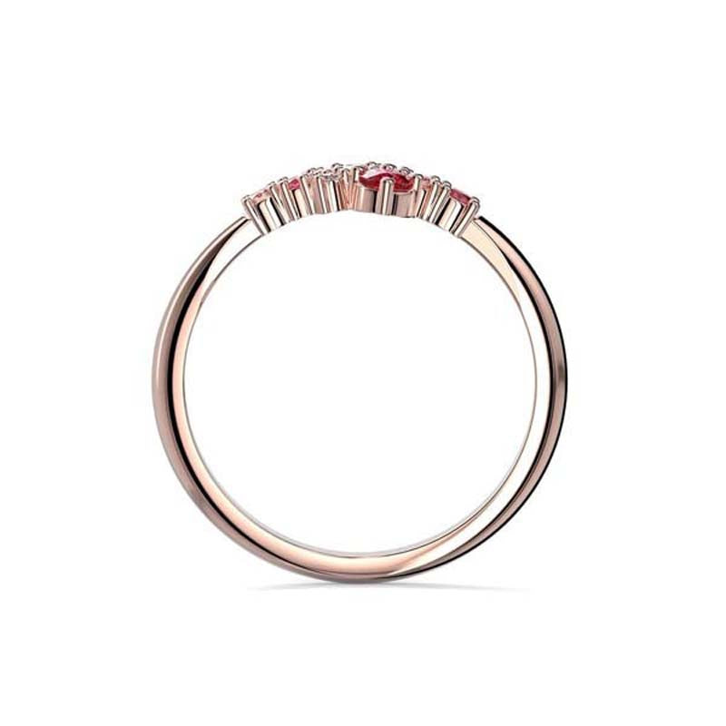 Festive Nelly Pink timanttivärikivisormus 0,03 ct punakulta