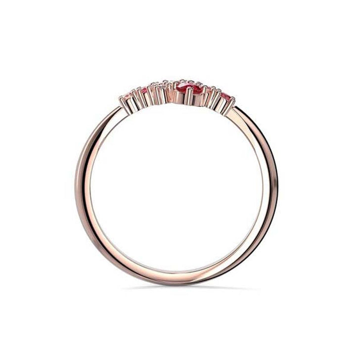 Festive Nelly Pink timanttivärikivisormus 0,03 ct punakulta