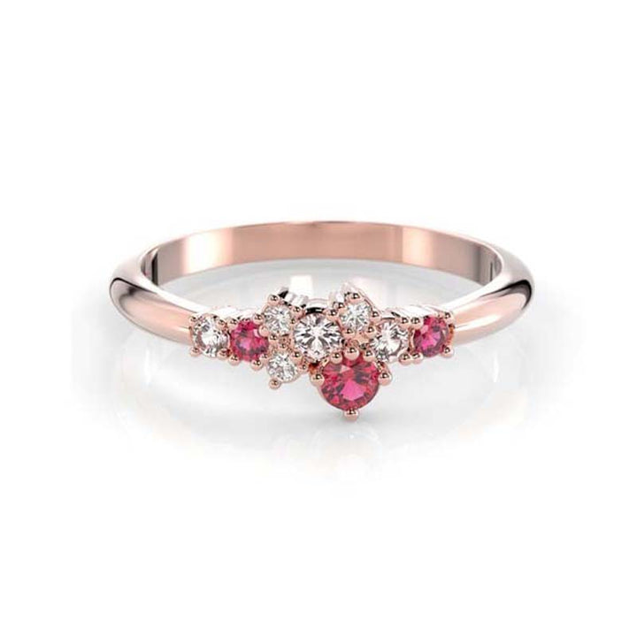 Festive Nelly Pink timanttivärikivisormus 0,03 ct punakulta