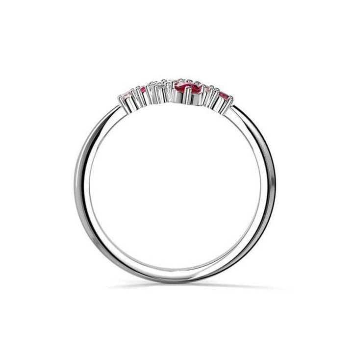 Festive Nelly Pink timanttivärikivisormus 0,03 ct valkokulta