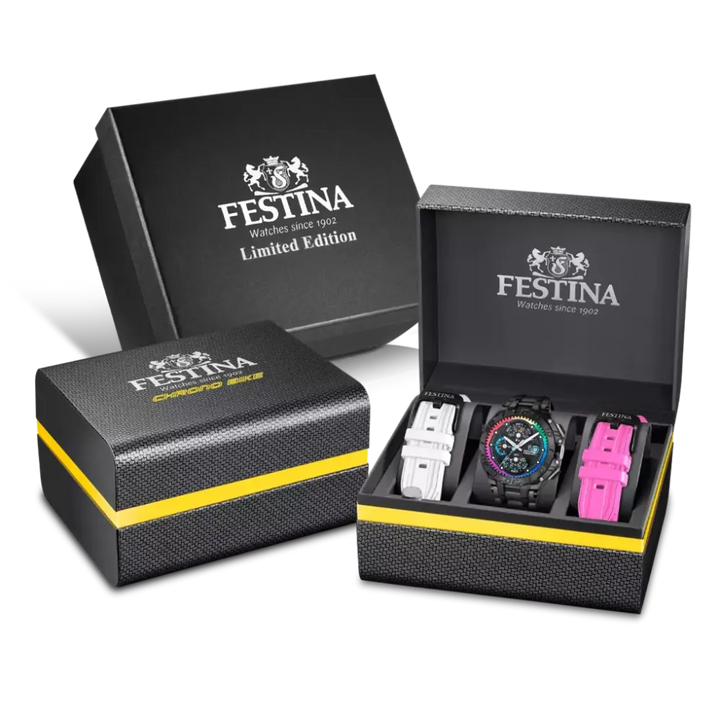 Festina F20761-1 limited edition laatikko ja lisärannekkeet