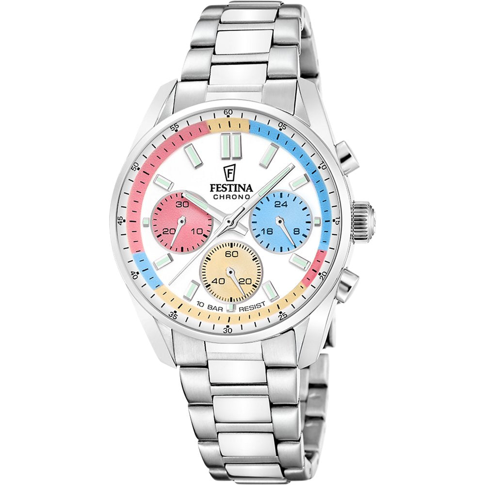 Festina boyfriend F20753/6 Festina monivärinen kello teräsrannekkeella