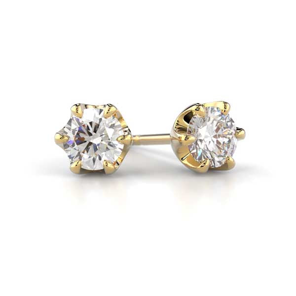 Festive Adele Laboratoriotimanttikorvakorut keltakulta 0,60 ct