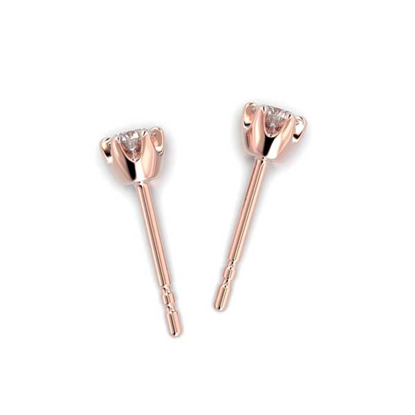 Festive Adele Laboratoriotimanttikorvakorut punakulta 0,40 ct