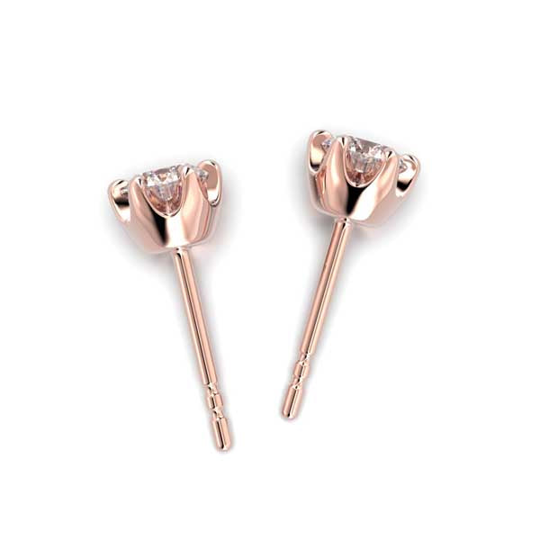 Festive Adele Laboratoriotimanttikorvakorut punakulta 0,60 ct