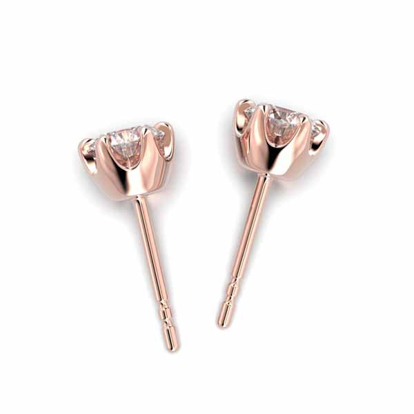 Festive Adele Laboratoriotimanttikorvakorut punakulta 1,00 ct