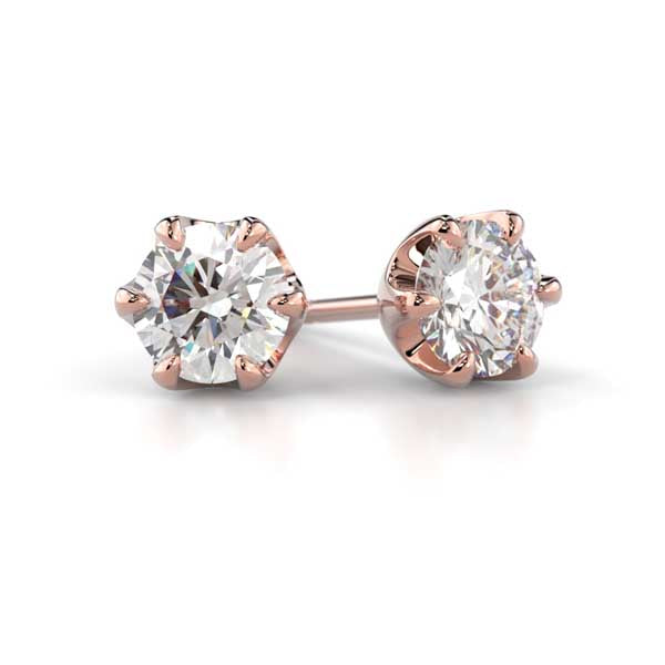 Festive Adele Laboratoriotimanttikorvakorut punakulta 1,40 ct