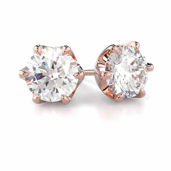 Festive Adele Laboratoriotimanttikorvakorut punakulta 2,00 ct