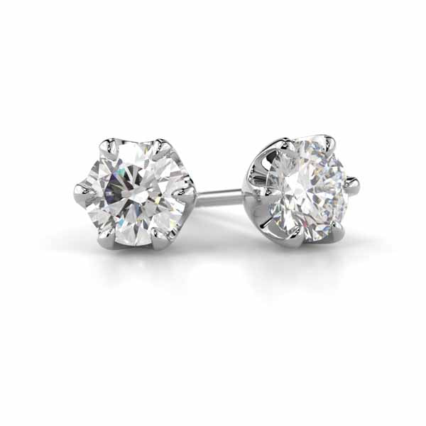 Festive Adele Laboratoriotimanttikorvakorut valkokulta 1,00 ct