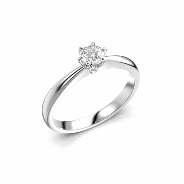 Festive Classic 23 Timanttisormus 0,30 ct valkokulta