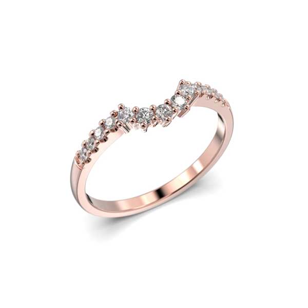 Festive Fiona Side Timanttisormus punakulta 0,18 ct