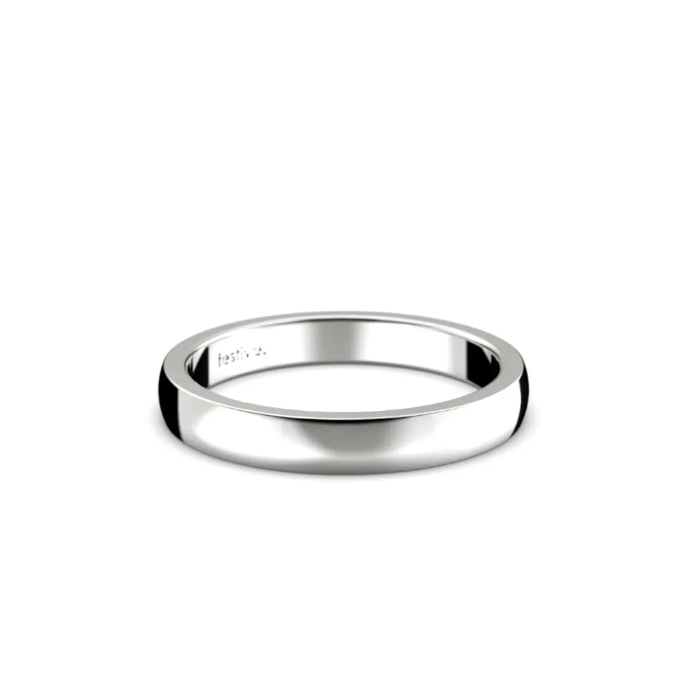 Festive Firenze Medium kihlasormus 3 mm valkokulta