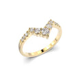 Festive Juliette Side Timanttisormus keltakulta 0,21 ct