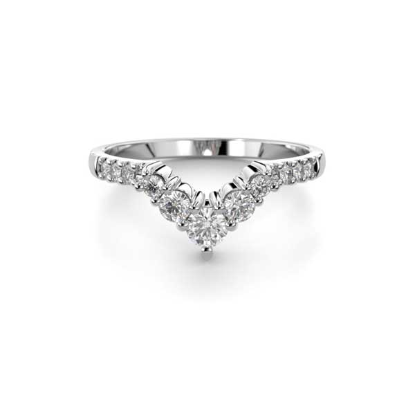 Festive Juliette Side Timanttisormus valkokulta 0,21 ct