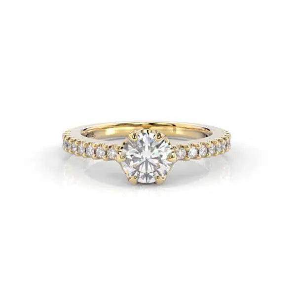 Festive Juliette timanttisormus 0,88 ct keltakulta