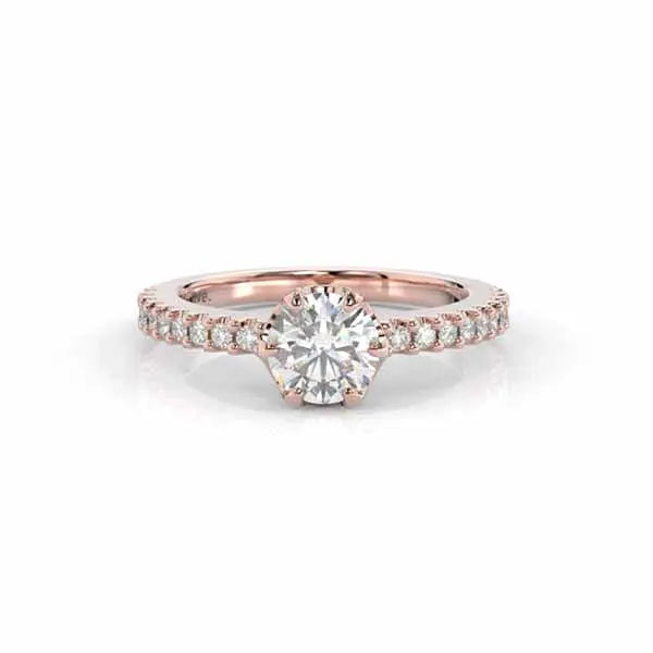 Festive Juliette timanttisormus 0,88 ct punakulta