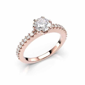 Festive Juliette timanttisormus 0,88 ct punakulta