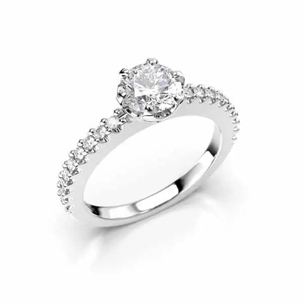 Festive Juliette timanttisormus 0,88 ct valkokulta