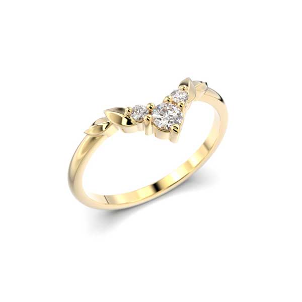 Festive Köynnös Timanttisormus keltakulta 0,12 ct