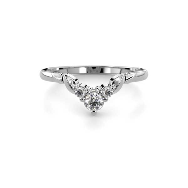 Festive Köynnös timanttisormus 0,12 ct valkokulta
