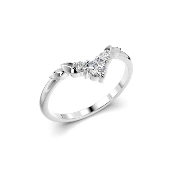 Festive Köynnös timanttisormus 0,12 ct valkokulta