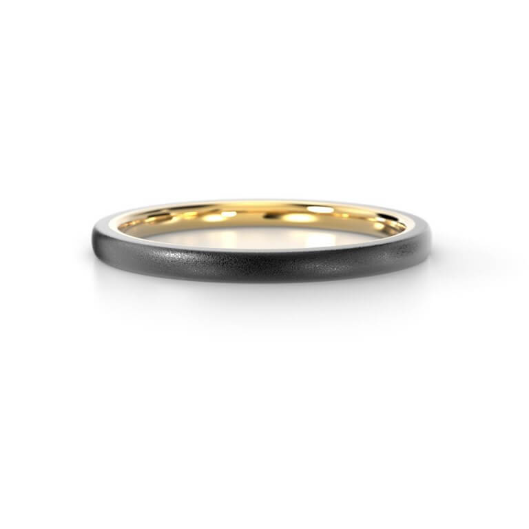 Festive Kivi Nox 2 mm sormus edestä