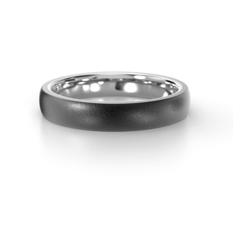 Festive Kivi Nox 4 mm valkokultainen sormus edestä kuvattuna