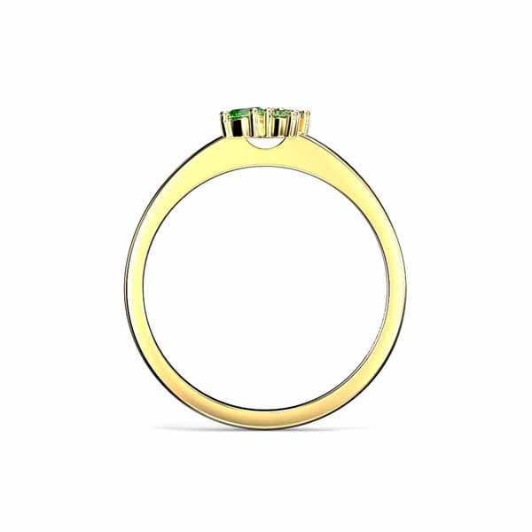 Festive Nadja Bloom Green Timanttisormus 0,02 ct keltakulta