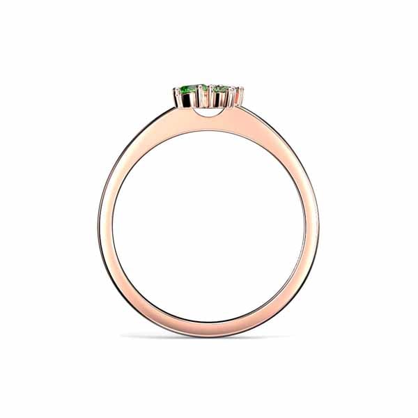 Festive Nadja Bloom Green Timanttisormus 0,02 ct punakulta