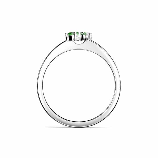 Festive Nadja Bloom Green Timanttisormus 0,02 ct valkokulta