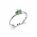 Festive Nadja Bloom Green Timanttisormus 0,02 ct valkokulta