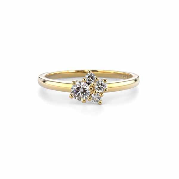 Festive Nadja Bloom Timanttisormus 0,17 ct keltakulta