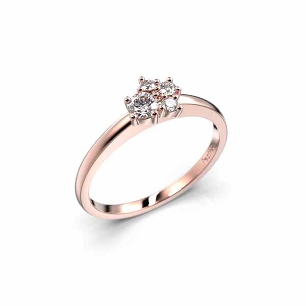 Festive Nadja Bloom Timanttisormus 0,17 ct punakulta