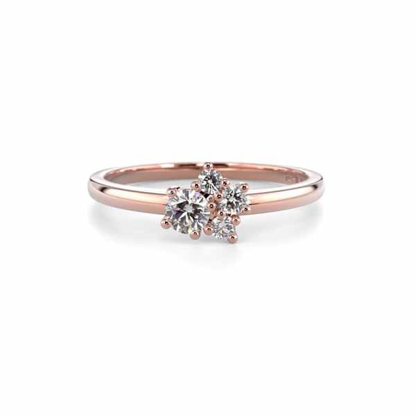 Festive Nadja Bloom Timanttisormus 0,17 ct punakulta