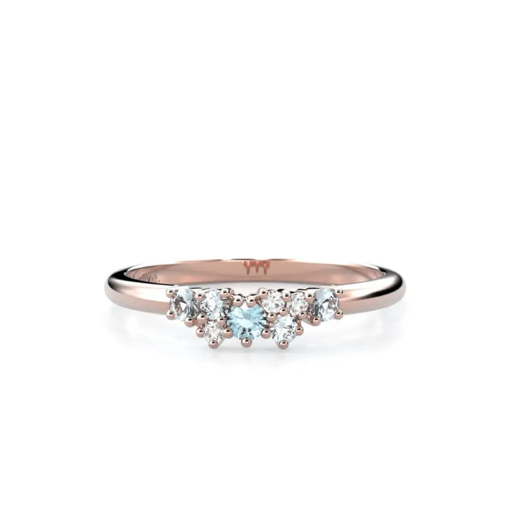 Festive Nadja Blue Timanttisormus 0,03 ct punakulta Festive