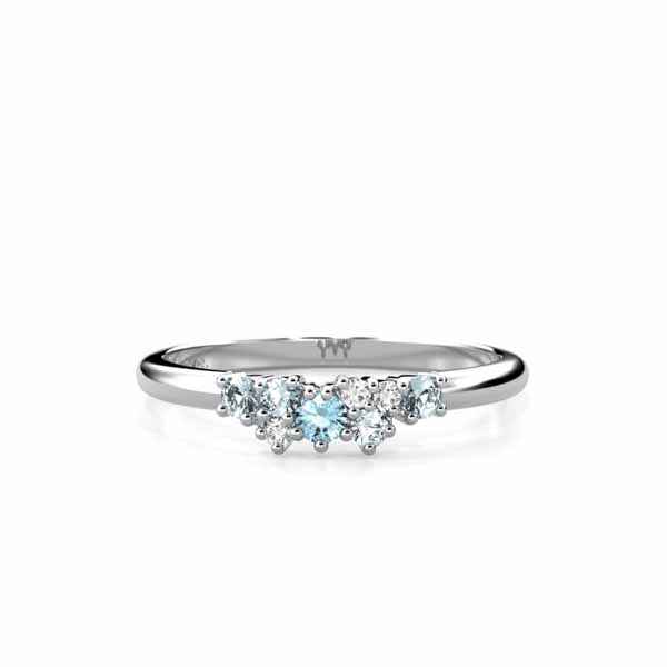 Festive Nadja Blue Timanttisormus 0,03 ct valkokulta