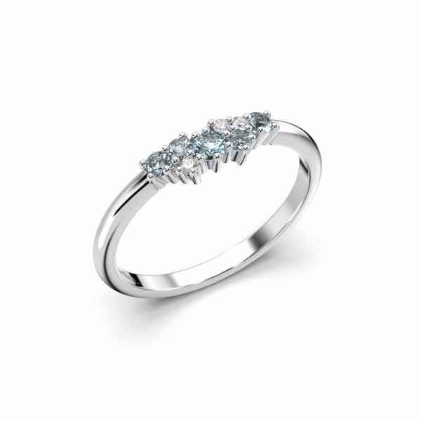 Festive Nadja Blue Timanttisormus 0,03 ct valkokulta