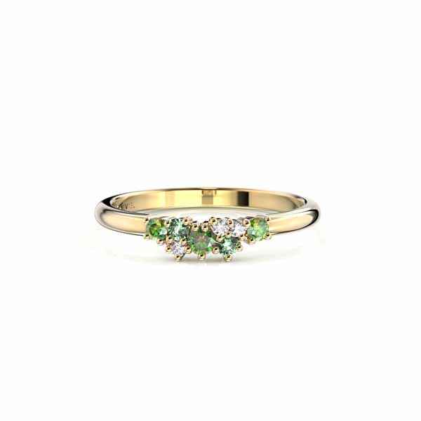 Festive Nadja Green Timanttisormus 0,03 ct keltakulta