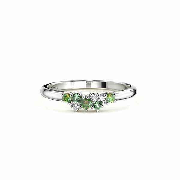 Festive Nadja Green Timanttisormus 0,03 ct valkokulta