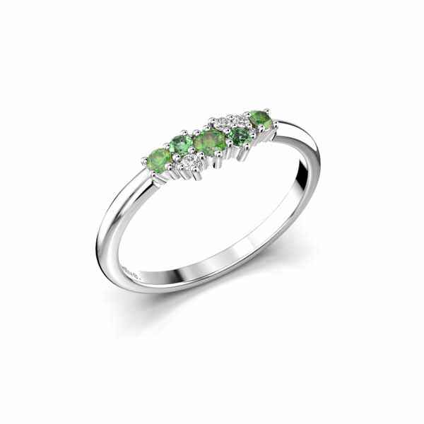 Festive Nadja Green Timanttisormus 0,03 ct valkokulta