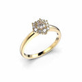 Festive Nadja Halo Timanttisormus 0,28 ct keltakulta