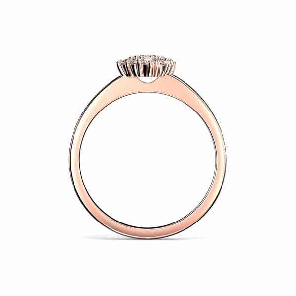 Festive Nadja Halo Timanttisormus 0,28 ct punakulta