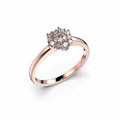 Festive Nadja Halo Timanttisormus 0,28 ct punakulta
